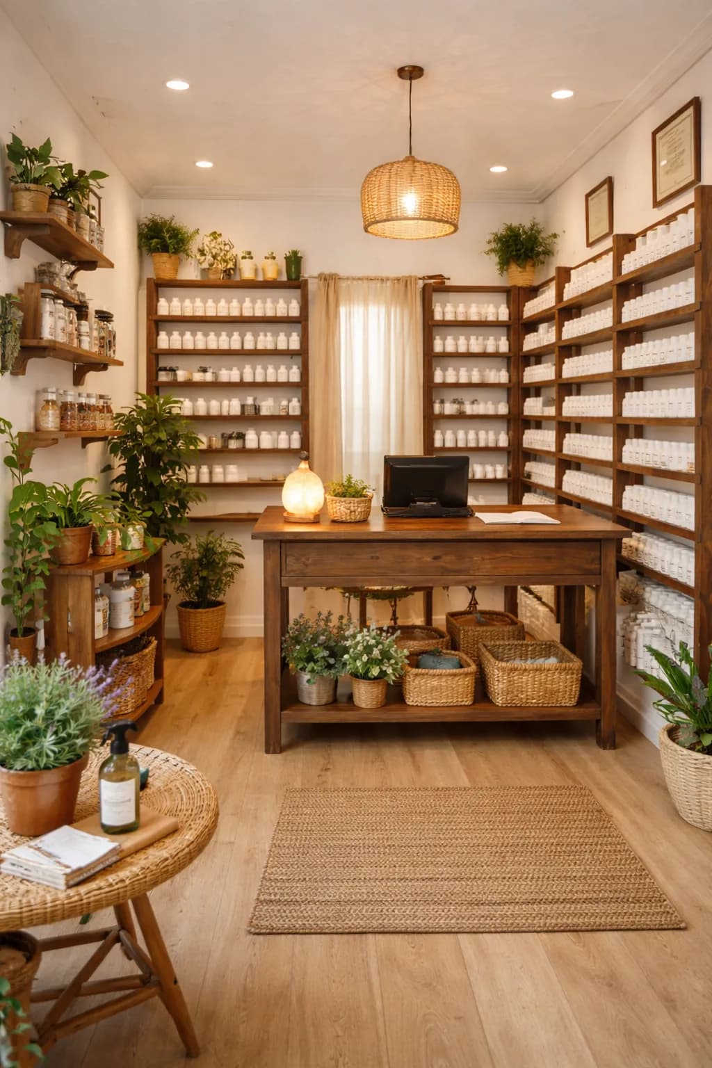 Herbolario acogedor listo para abrir